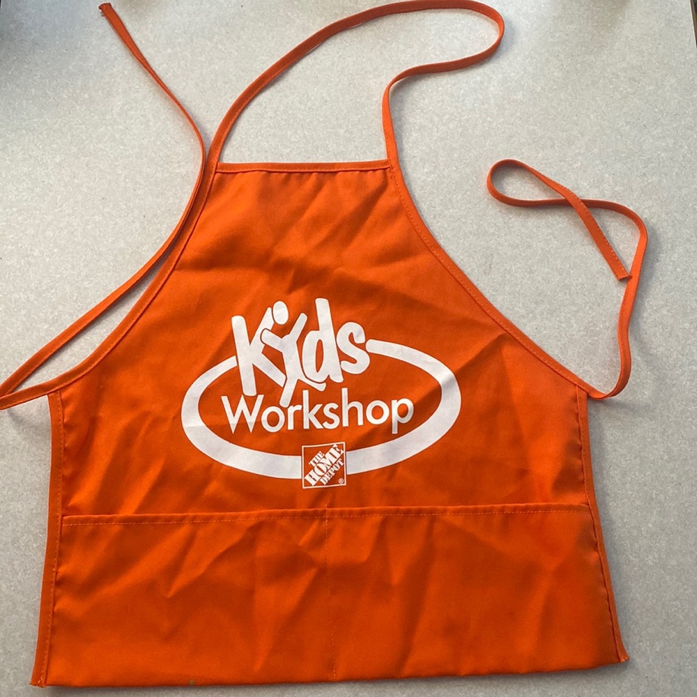 Toddler Home Depot Kids apron orange Sz. 2T-5T